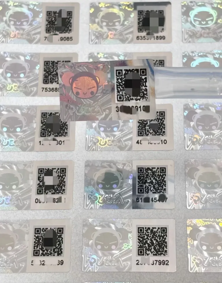 ฉลาก anti-counterfeiting รหัส QR