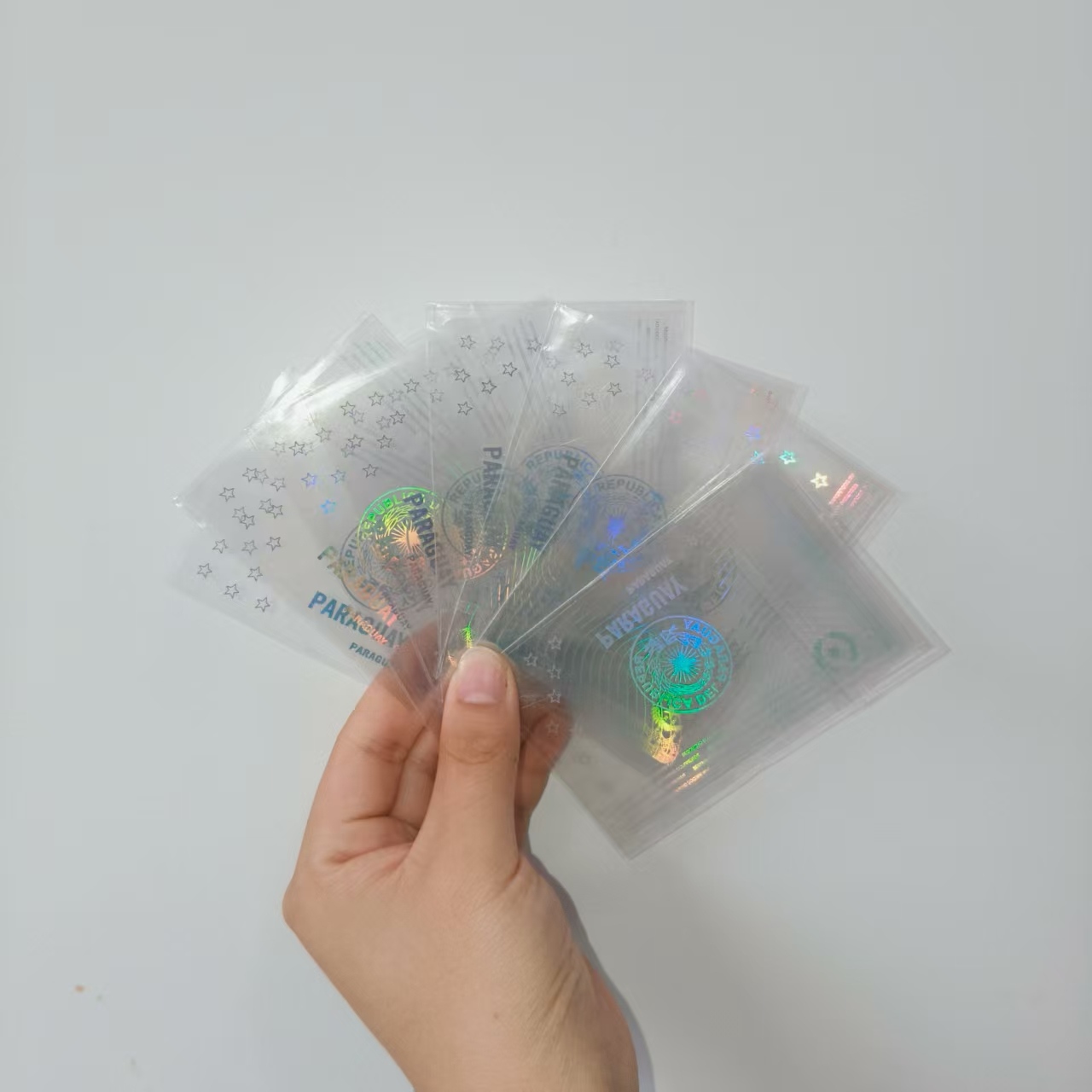 สติกเกอร์การ์ดโฮโลแกรมโปร่งใส